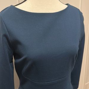 Ann Taylor 3/4 Sleeve Dress - Blue